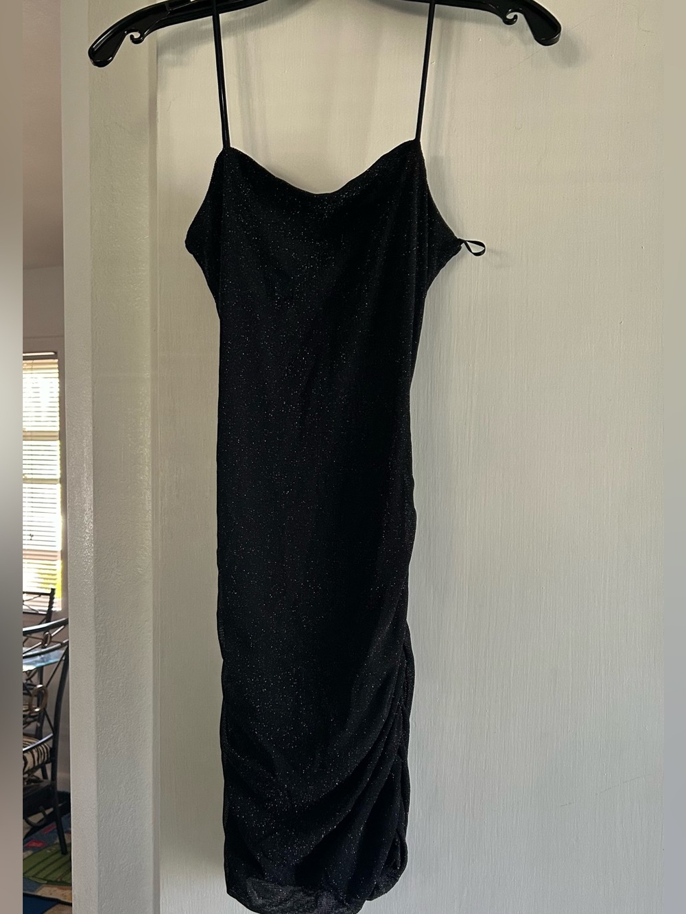 SHEIN Black Sparkle Slip Midi Dress